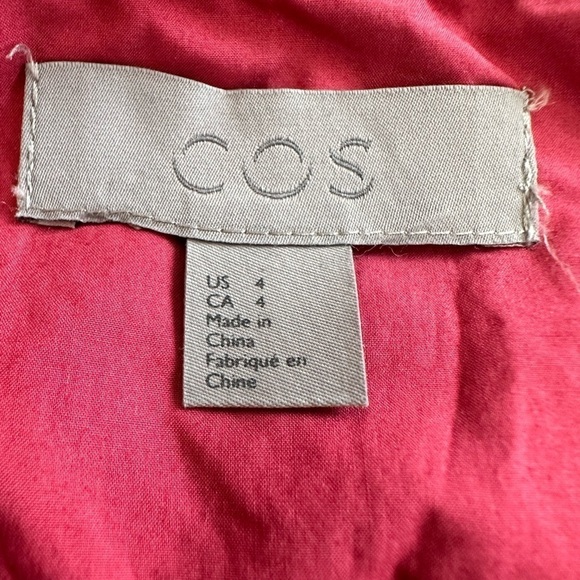 COS Cotton Short Sleeve Dress Size 4 - Picture 2 of 11